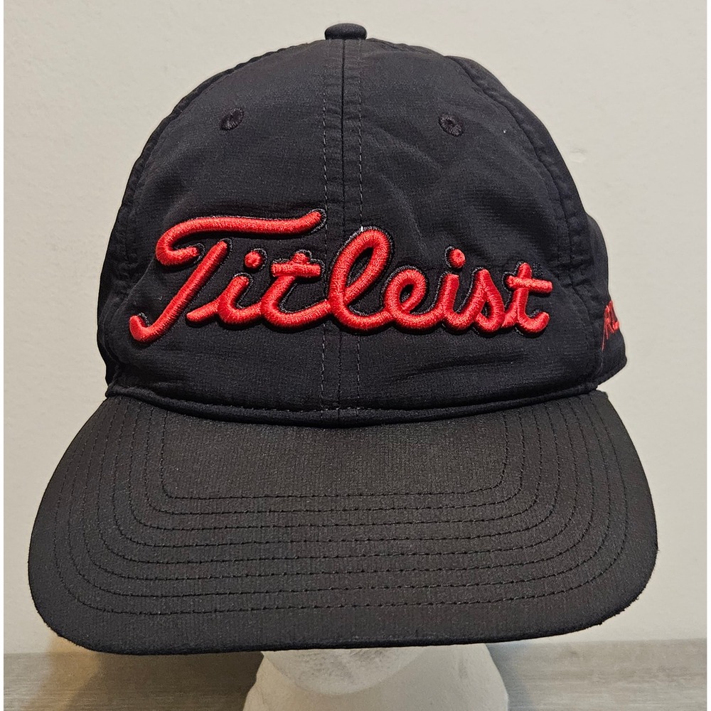 Titleist Footjoy Pro V1 FJ Footjoy Black & Red Lightweight Golf Hat‎ Cap Men's